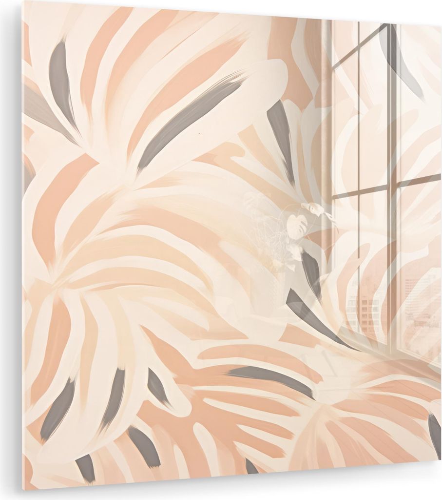 MuchoWow Glasbilder - Bilder auf Wandbild - Foto auf Glas Pastell - Kunst - Abstrakt 40x40 cm Wanddekoration aus Glas - Acrylglasbild - Acrylbilder