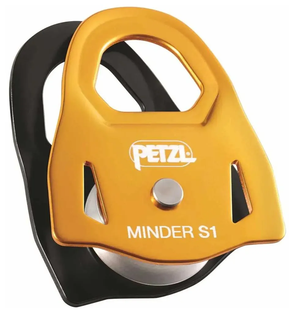 Poulie de Secours Petzl Minder S1 à Flasques Mobiles et Roulement à Billes