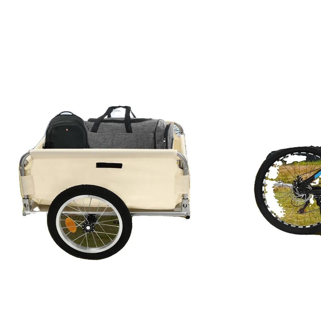 Remorque vélo cargo pour courses et transport 50kg - Idéal usage urbain