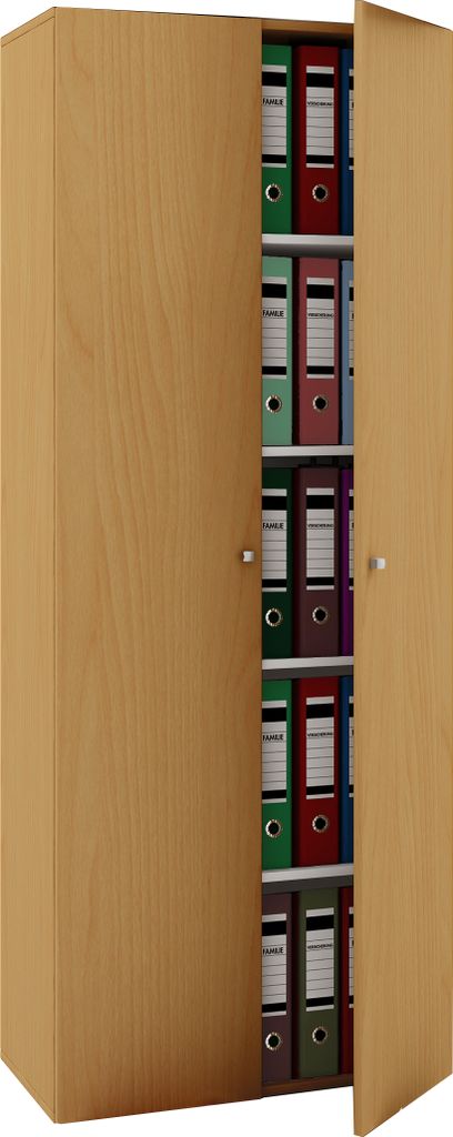 VCM Büroschrank mit 5 Fächern | moderner Aktenschrank mit Drehtüren | Maße ca. B. 70 x H. 178 x T. 40 cm – Vandol