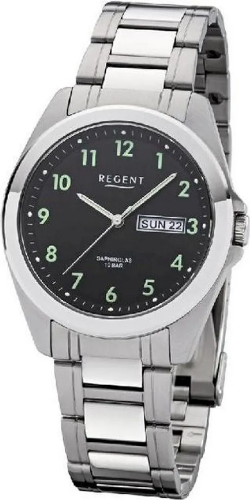 Orologio Regent F-1186 Cronografo Uomo in Acciaio con Vetro Zaffiro
