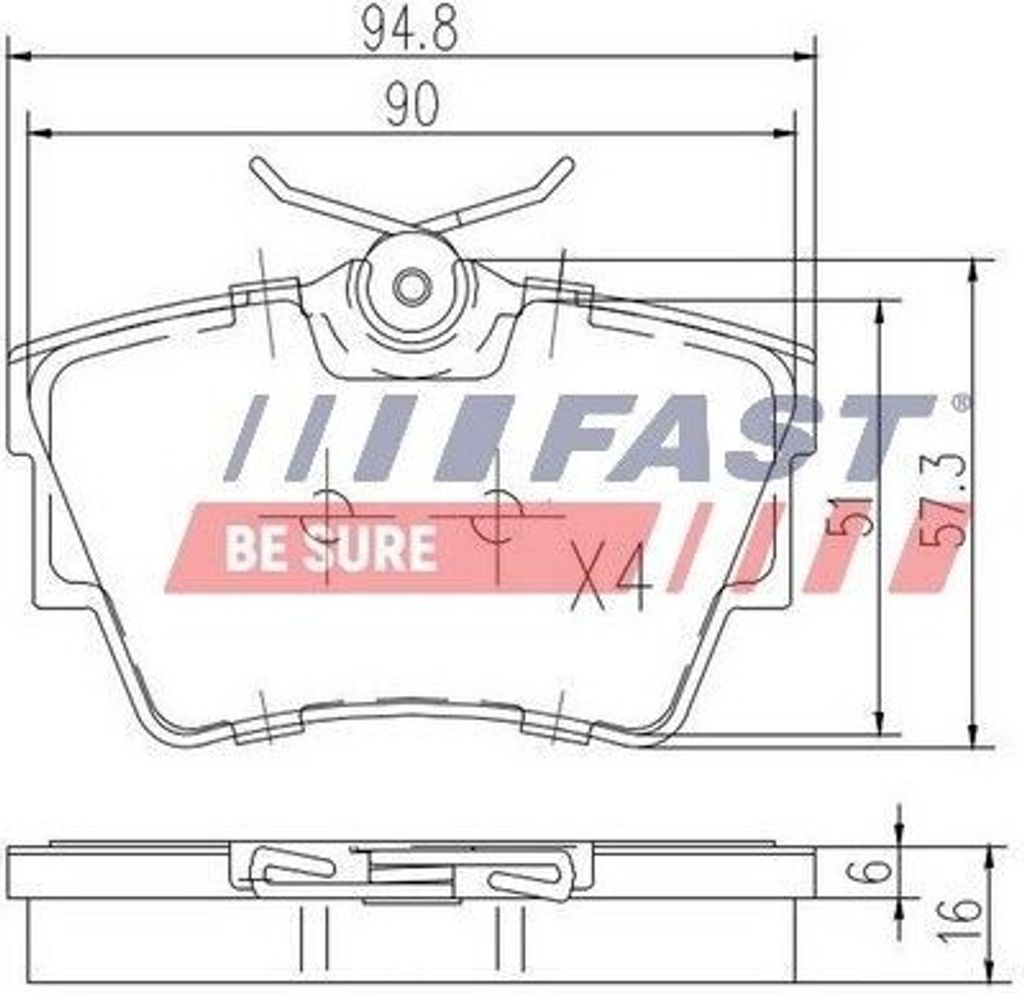 FAST Bremsbeläge Satz Hinten Bremsklötze für OPEL Vivaro A Kastenwagen (X83) FT29513