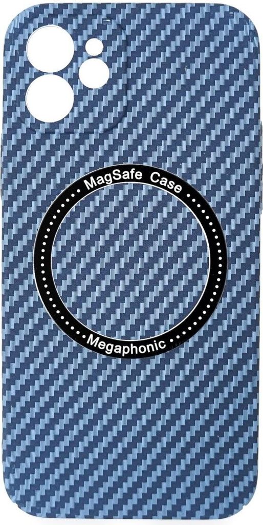 Magnetic Carbon Case kompatibel mit iPhone 14 Pro MagSafe Handyhülle Bumper Cover Blau