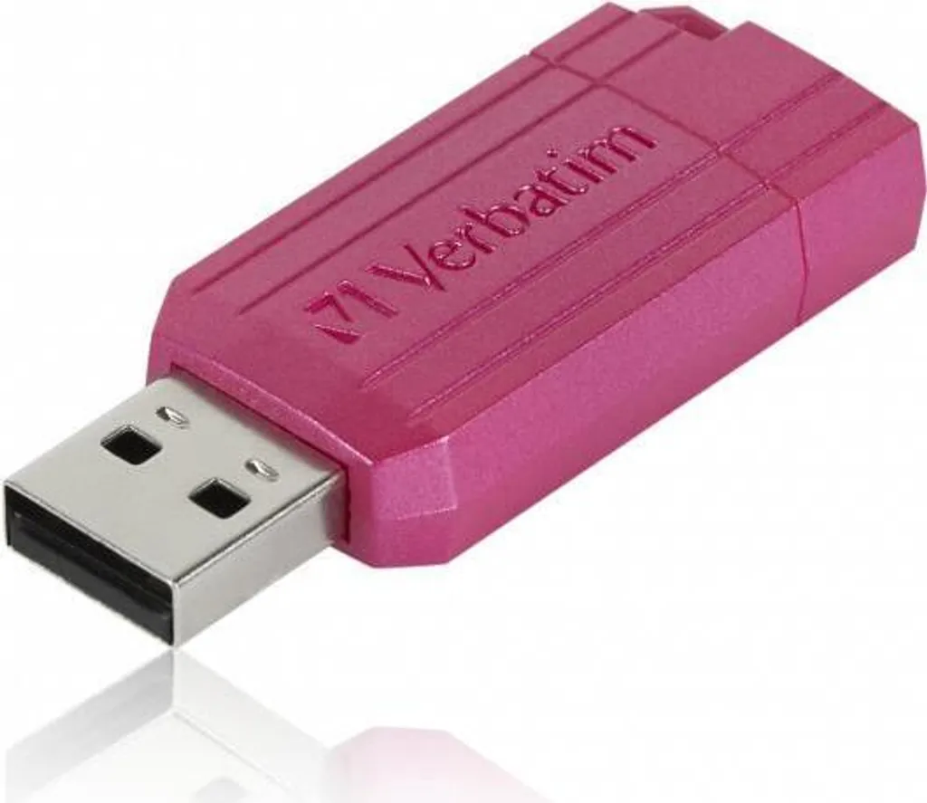 Unità flash USB PinStripe di Verbatim da 128 GB USB Tipo-A 2.0 rosa (49460)