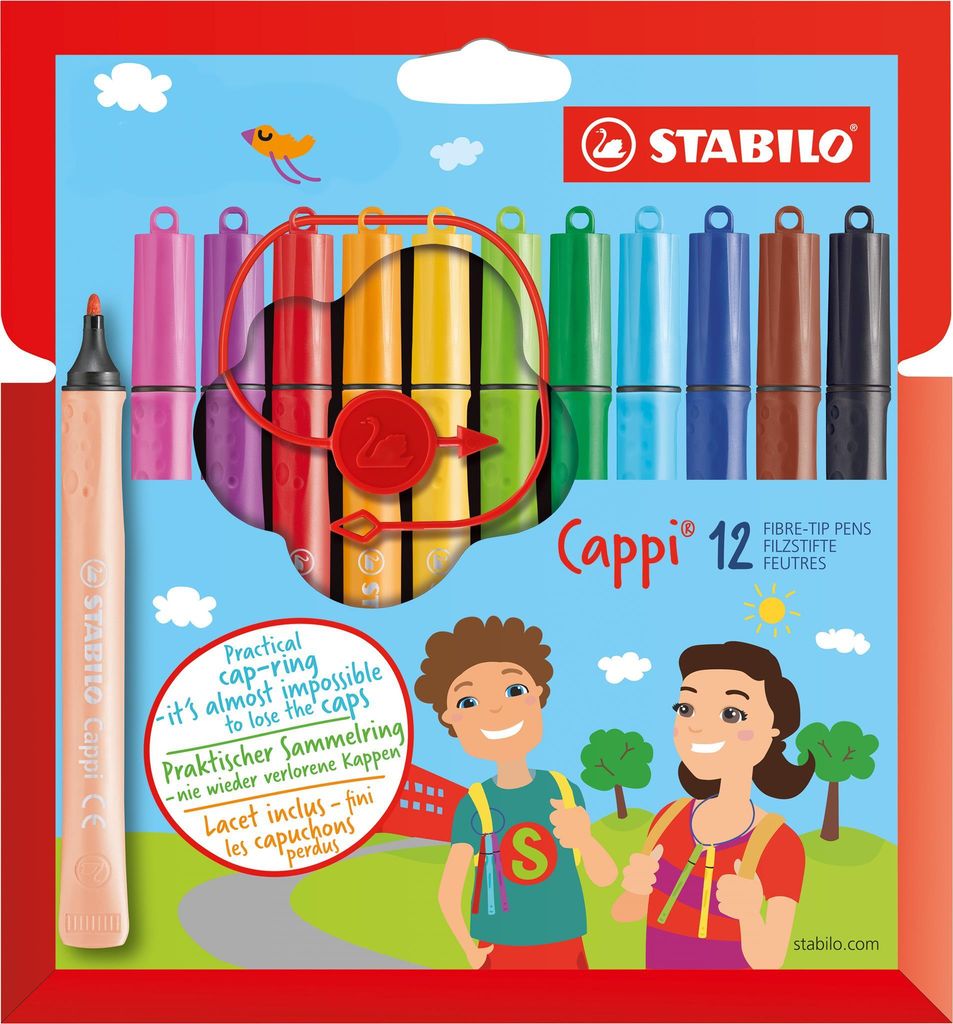 Flamastry z pierścieniem nasadki - STABILO Cappi - Zdjęcie produktu 