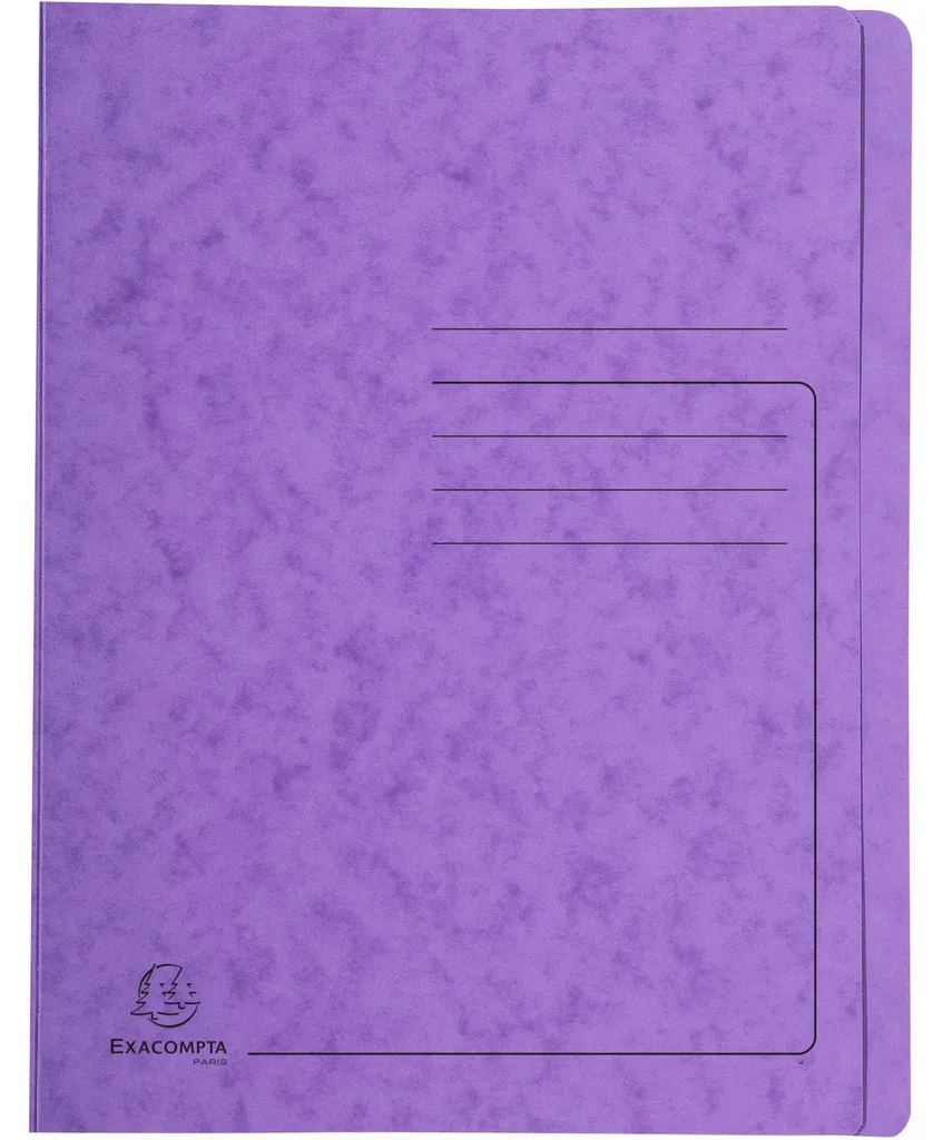 Lot 25 Chemises Violettes 355g A4 Carte Lustrée Haute Résistance