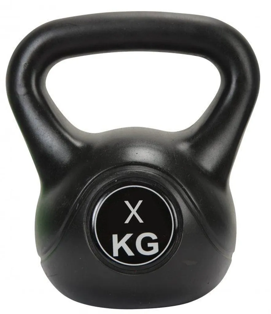Kettlebell 20 kg Noir avec Poignée Ergonomique et Base Stable Plate