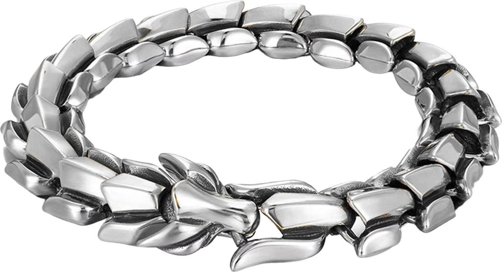Armband Persönlichkeit Europäischen Und Amerikanischen Punk Stil Retro Hip Hop Drachen Kopf Form Männer Armband Für Den Täglichen Verschleiß-...