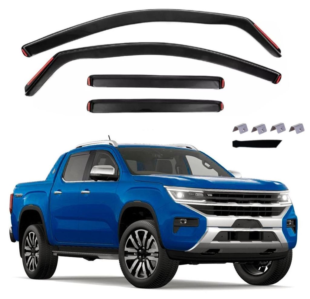 Set mit 4 Windabweisern für VW Amarok 4‐Türer Doppelkabine (Double‐Cab) 2022+