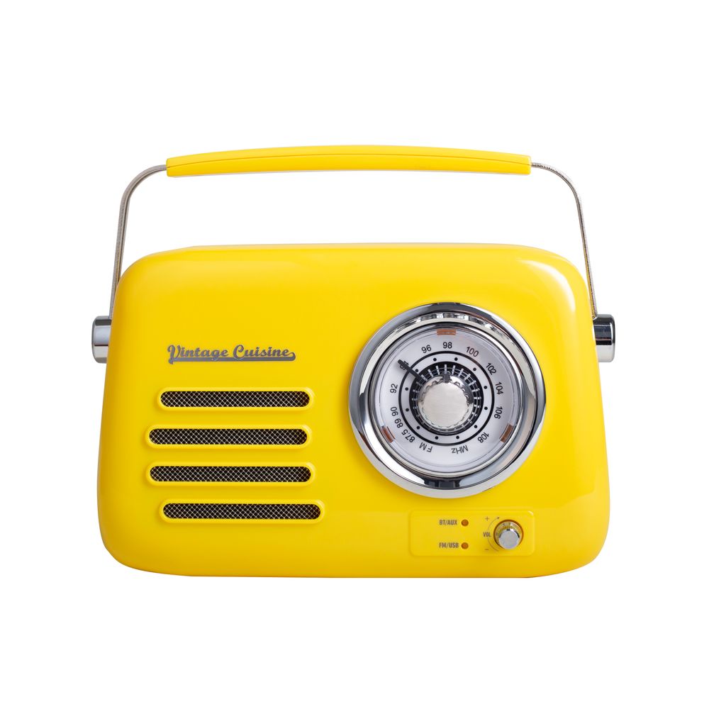 Bluetooth-Radio mit Metallgriff Vintage Cuisine Gelb Matt Produktbild 