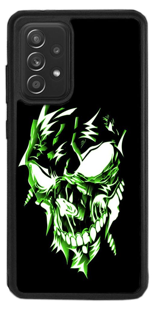 TPU Silikon Hülle für Samsung Galaxy A13 5G A04s Handy Cover Case Schutzhülle Handyhülle Bumper MOTIV 44 Skull grün
