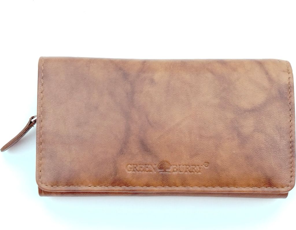 Greenburry Basic Reißverschluss-Damenkombi RFID cognac