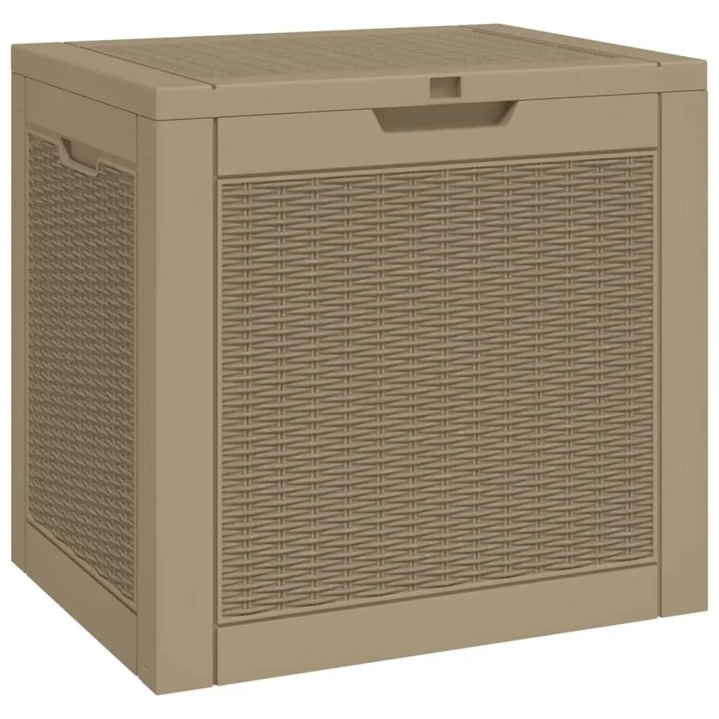 Cassetta da giardino marrone chiaro 55,5x43x53 cm in polipropilene