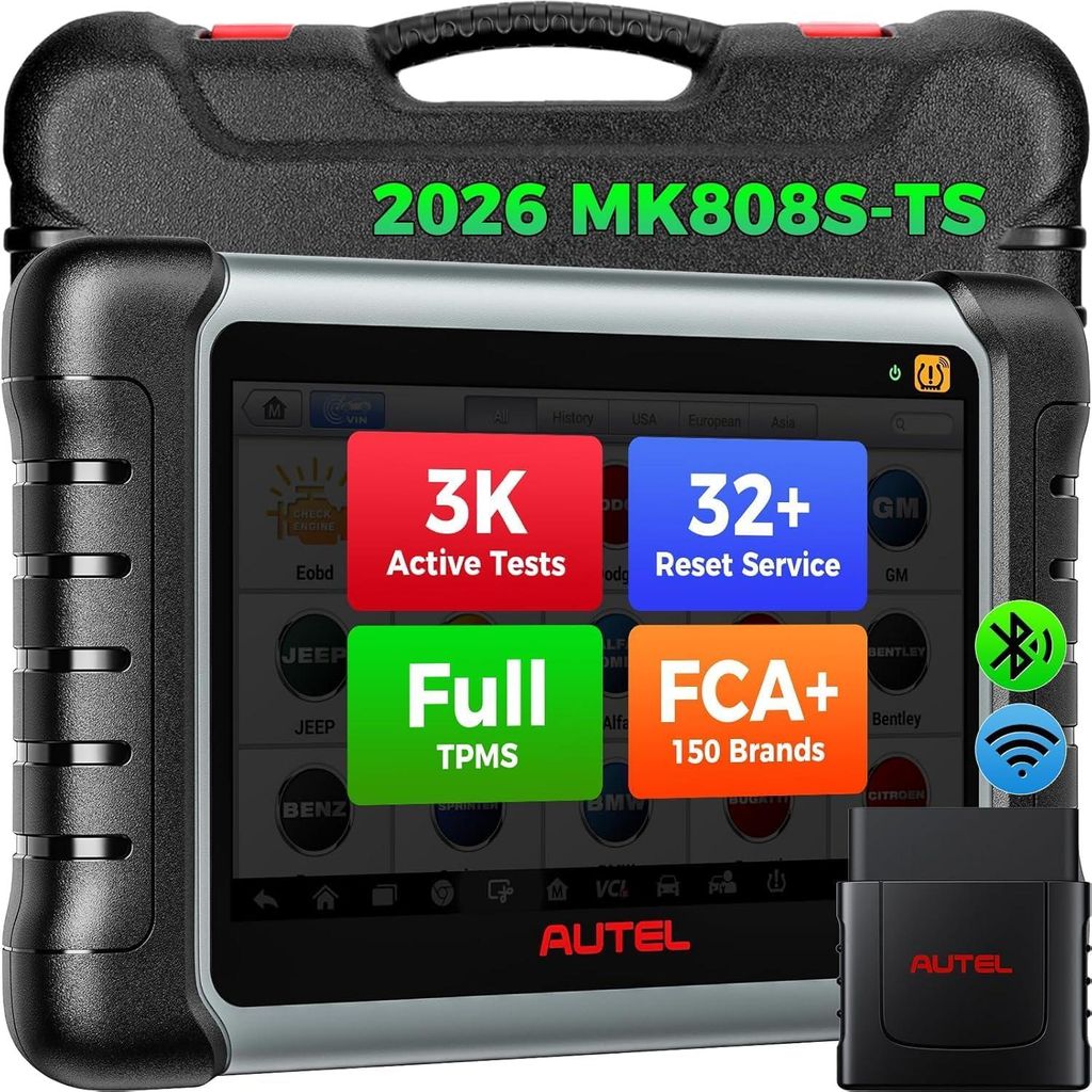 Autel MK808S-TS MaxiCOM Diagnosescanner mit Ölrücksetzer (EPB/BMS/SAS/DPF/IMMO) Der komplette RDKS-Service frweiterte Version von MK808S/MK808K-BT