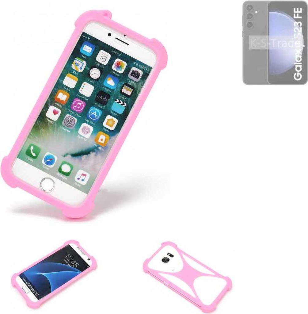 K-S-Trade Handy Hülle kompatibel mit Samsung Galaxy S23 FE Schutz Hülle Bumper Silikon Schutz Hülle Cover Case Silikoncase Silikonbumper TPU