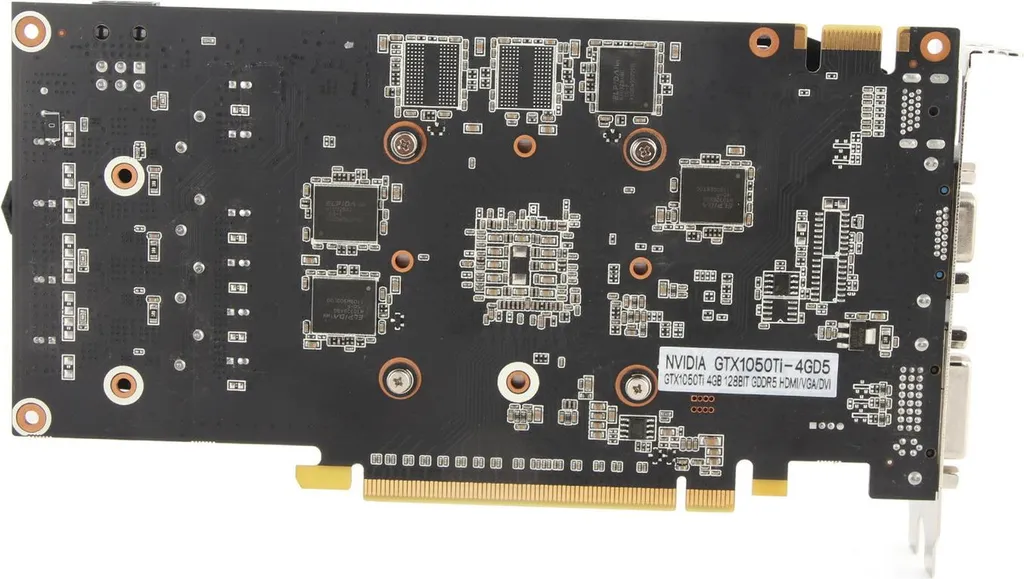 Carte graphique GTX1050TI 4G HD informatique à deux ventilateurs de jeu