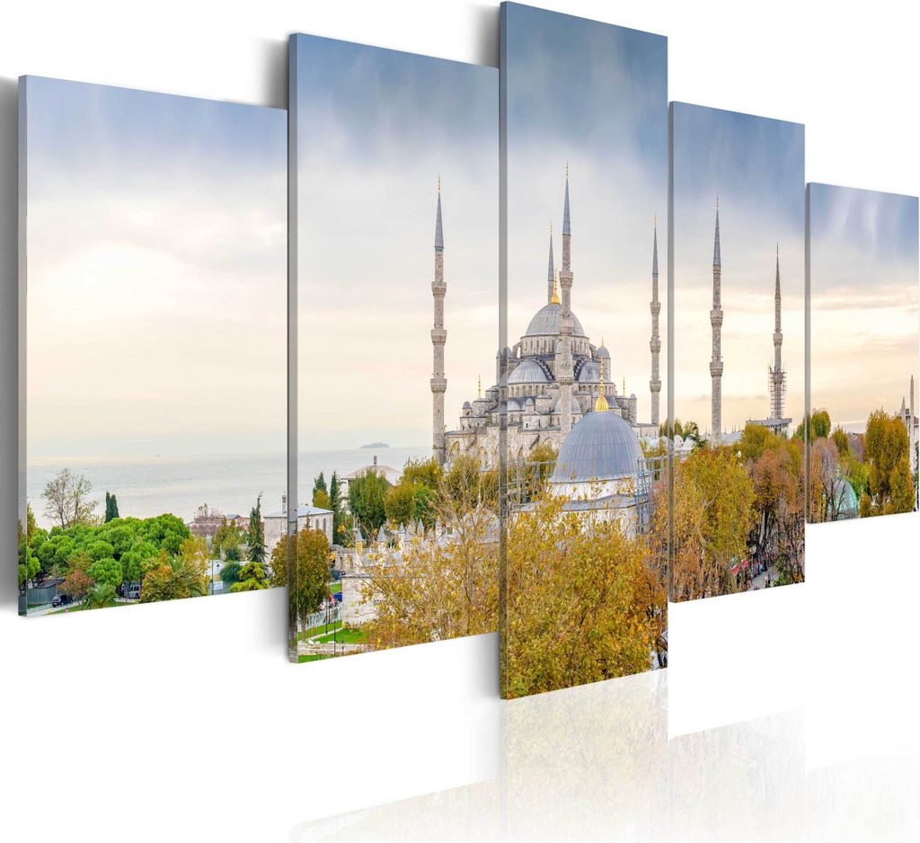 Leinwandbilder 200x100 cm d-B-0017-b-m Vlies Leinwandbild 5 tlg Kunstdruck modern Wandbilder XXL Wanddekoration Design Wand Bild HAGIA SOPHIA ARCHI...