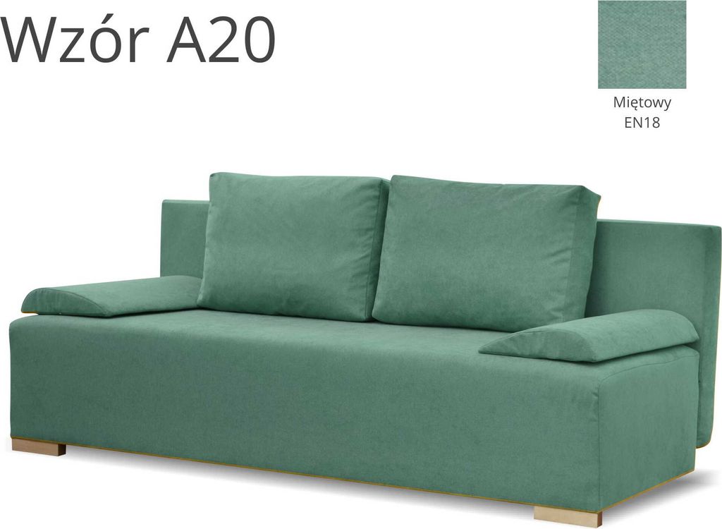 Couch Schlafsofa Bettsofa Ecco Plus (Minze) Produktbild 