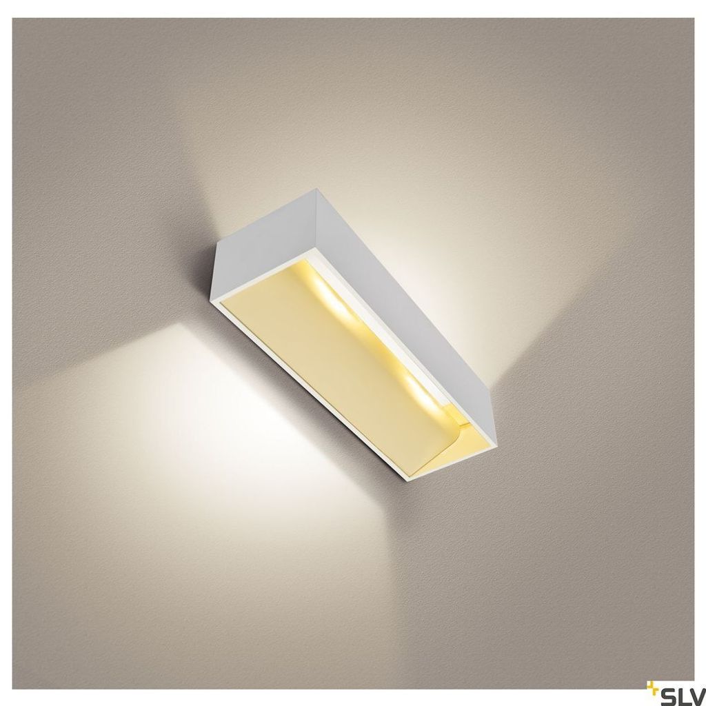 SLV 1002844 LOGS IN L LED Wandaufbauleuchte schwarz/messing 3000K TRIAC dimmbar