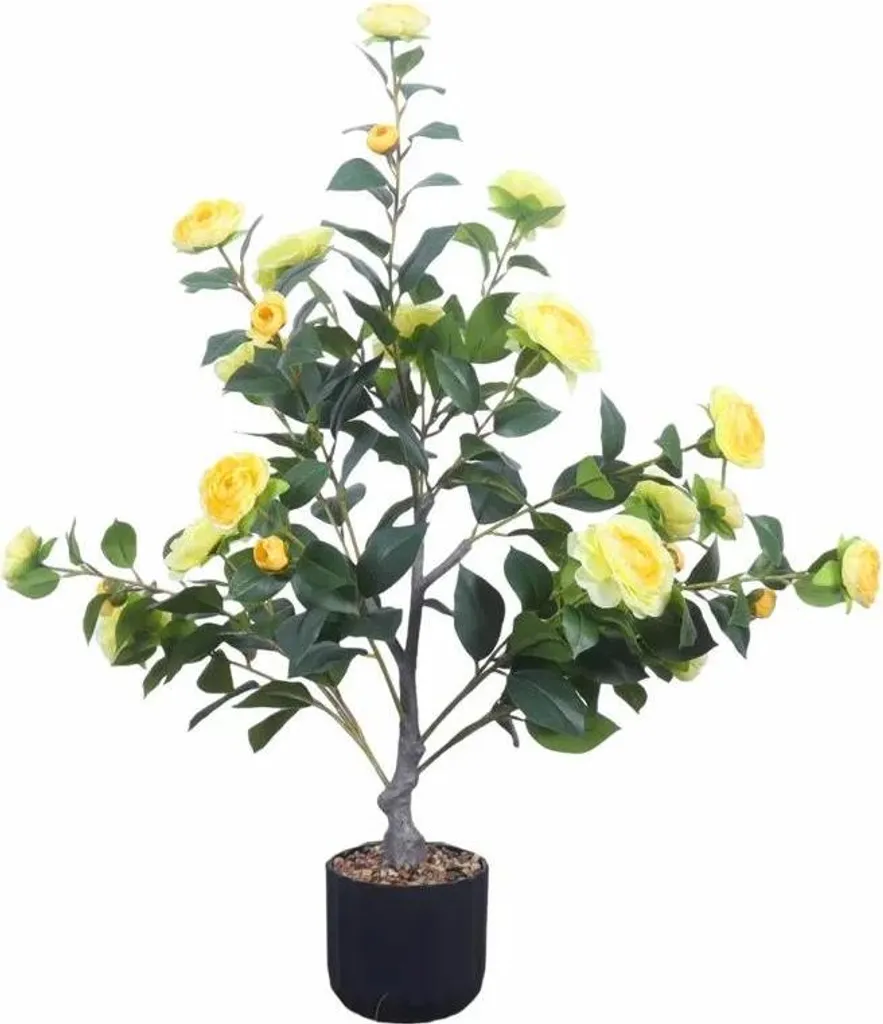 Camélia Artificiel 90 cm sans Entretien - Décoration Florale Durable