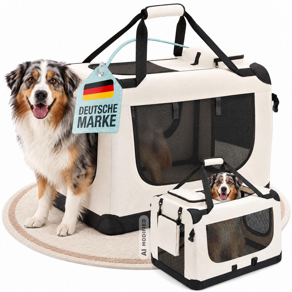 Faltbare Hundebox Transporttasche Transportbox Auto Katze Produktbild 
