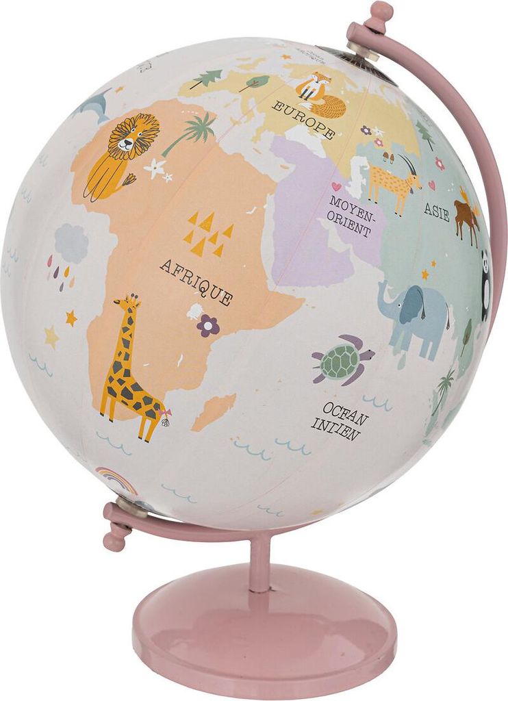Kinderglobus d.20cm metallbasis rosa - Atmosphera créateur d'intérieur