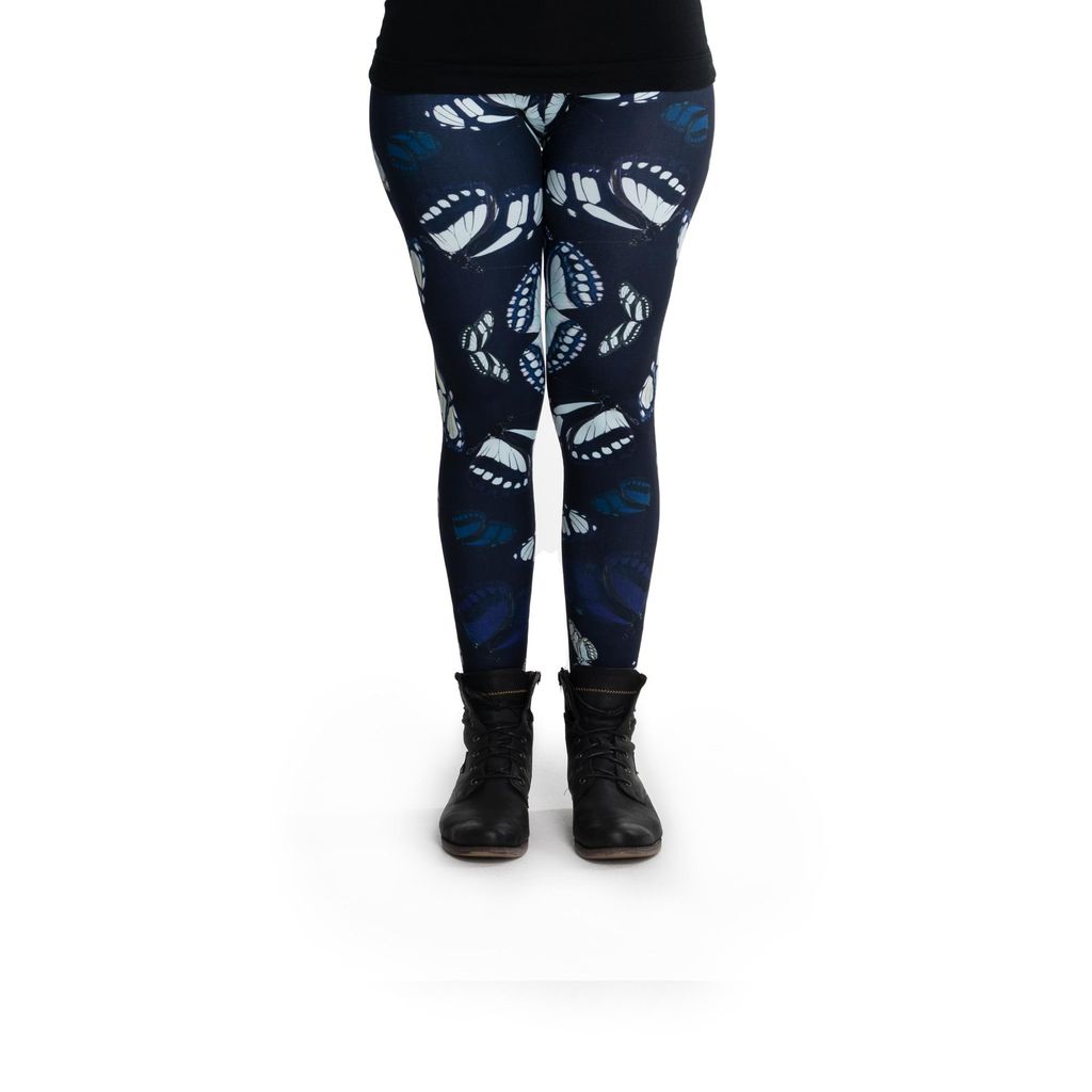 cosey - Bedruckte Tiermotiv-Leggins (Einheitsgröße) - Design Butterflies