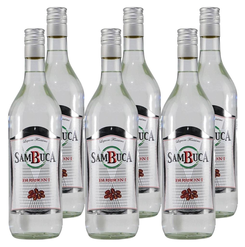 Bussoni Sambuca Anislikör (6 x 1,0L) Produktbild 
