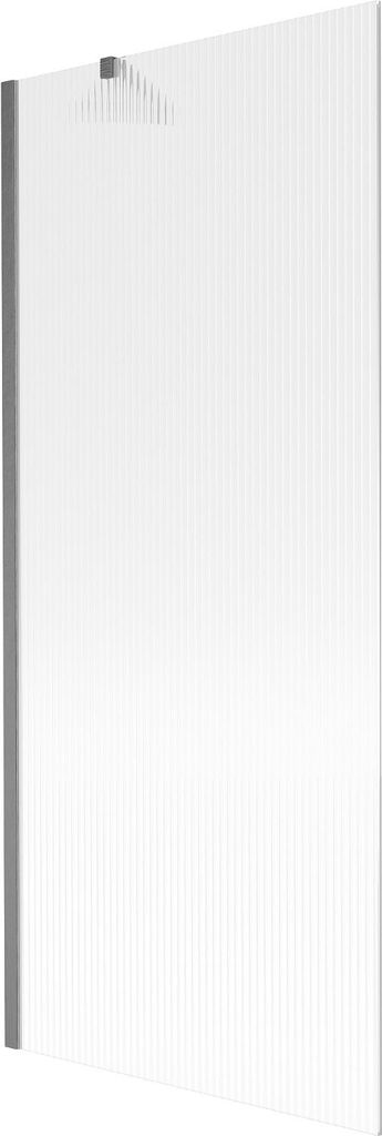 Mexen Next Badewannenabtrennung 1-flügelig 80 x 150 cm, Streifenmuster, gebürstet Gun Gray - 895-080-000-00-09-66