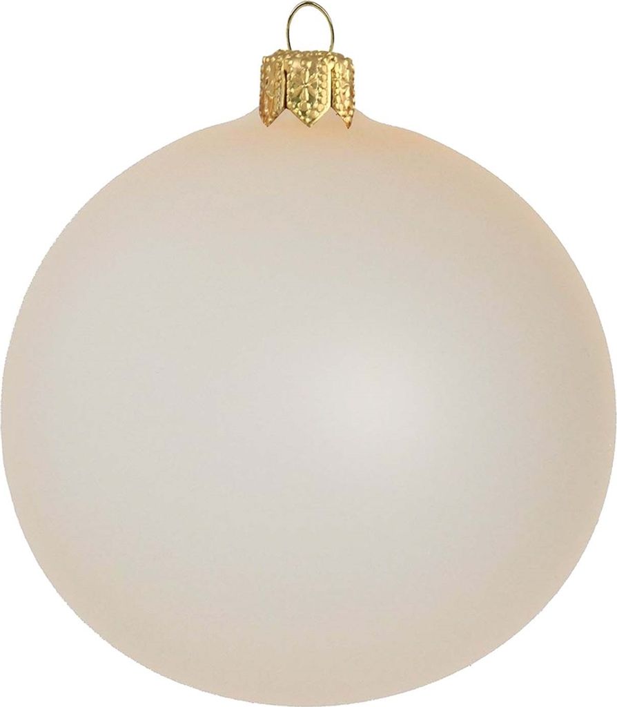 Glasornament in mattem Cremeton