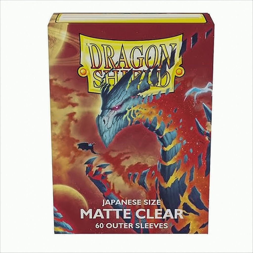 Dragon Shield - Japanese Size - Outer Sleeves - Matte Clear (60 Sleeves)