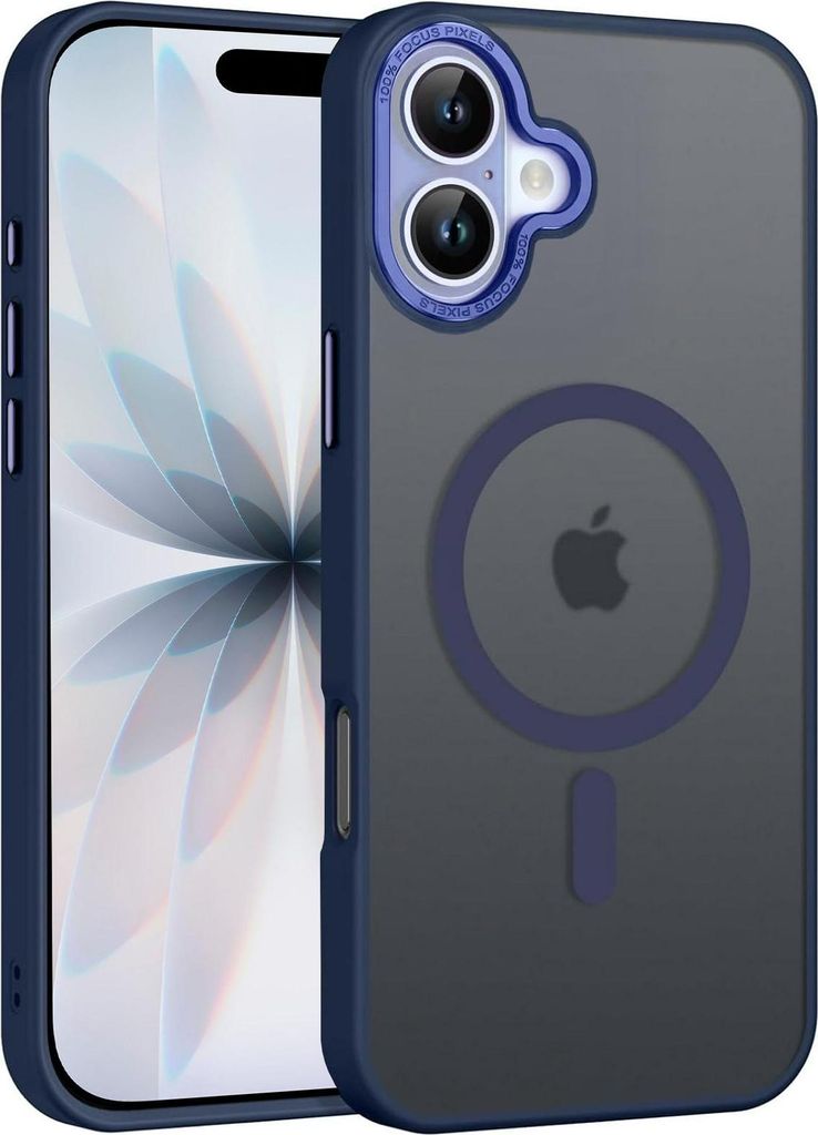 Handyhülle für iPhone 17 Hülle MagSafe kompatibel mit Metall Kamerarahmen Magnet Case TPU Kantenschutz