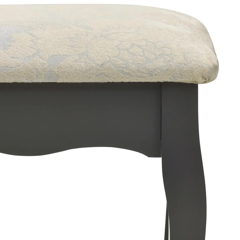 Table de Maquillage Grise avec Siège Confortable pour Routine Beauté - 10