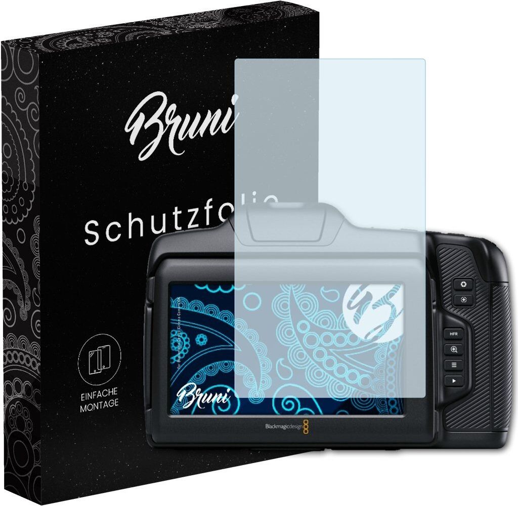 Bruni Basics-Clear 2x Schutzfolie kompatibel mit Blackmagic Design Cinema Camera 6K Folie