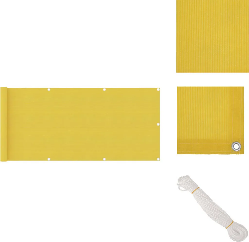 Tenda da Sole per Balcone vidaXL Gialla 75x500 cm HDPE Resistente