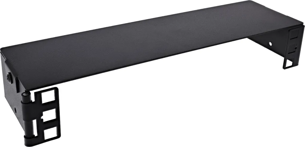 Mini rack 10 pouces InLine 1U profondeur 7,6 cm noir pour montage mural