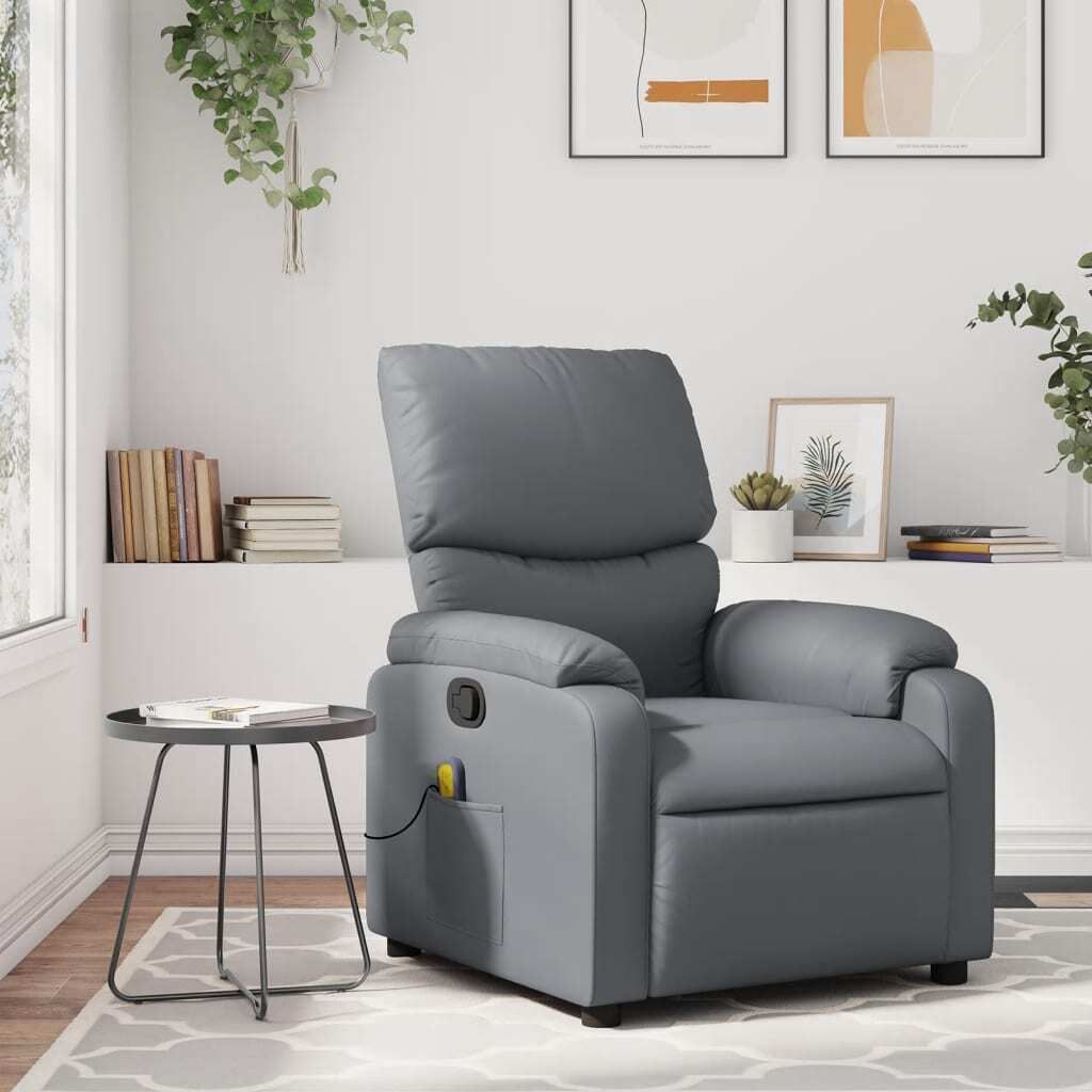 Cloris Designermöbel Massagesessel Grau Kunstleder 2024 Neu