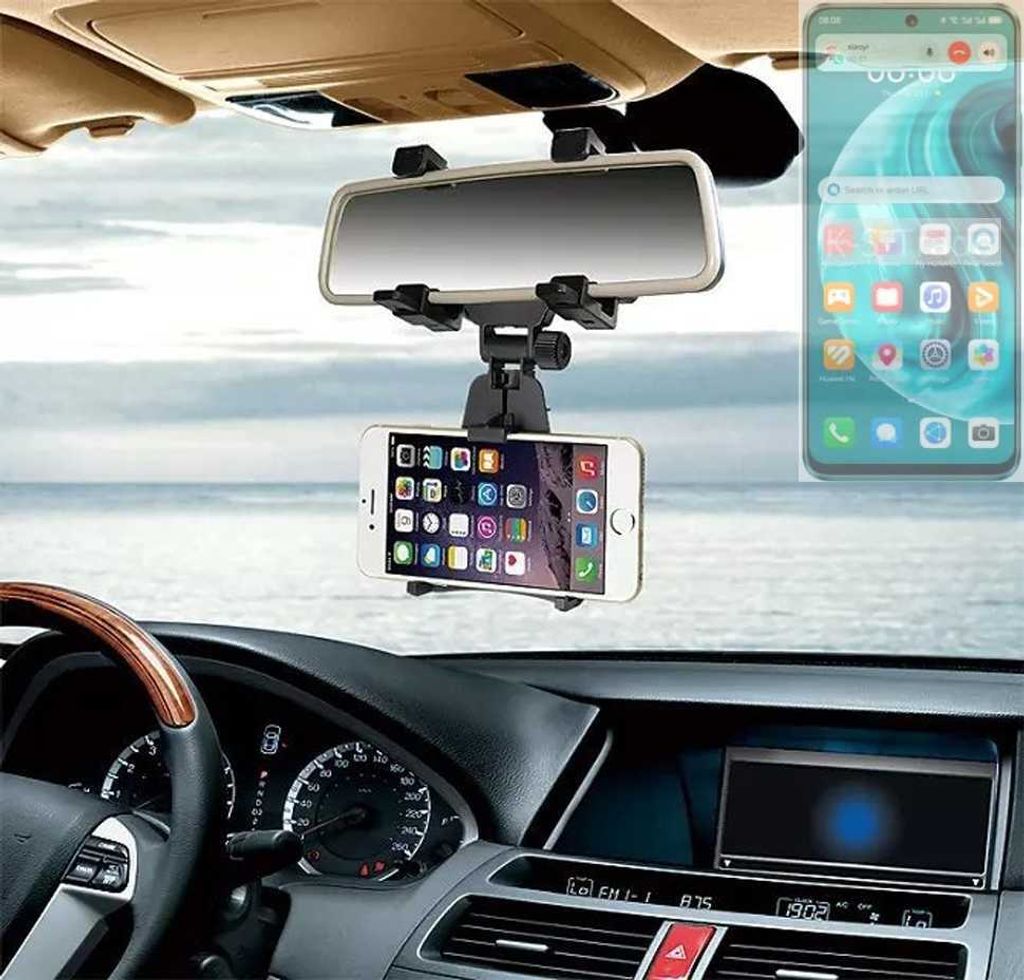 K-S-Trade Smartphone Halterung kompatibel mit Huawei Nova 12i Rückspiegel Halterung schwarz Auto Halterung KFZ Halter