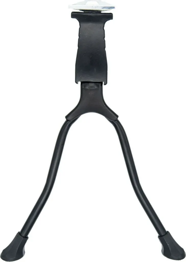 Support vélo 26-28 pouces béquille double centrale en acier noir robuste