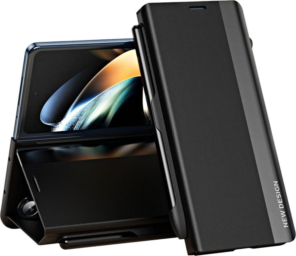 Galaxy Z Fold6 Hülle, Leder PolyurethanMagnetisch Klapp Produktbild 