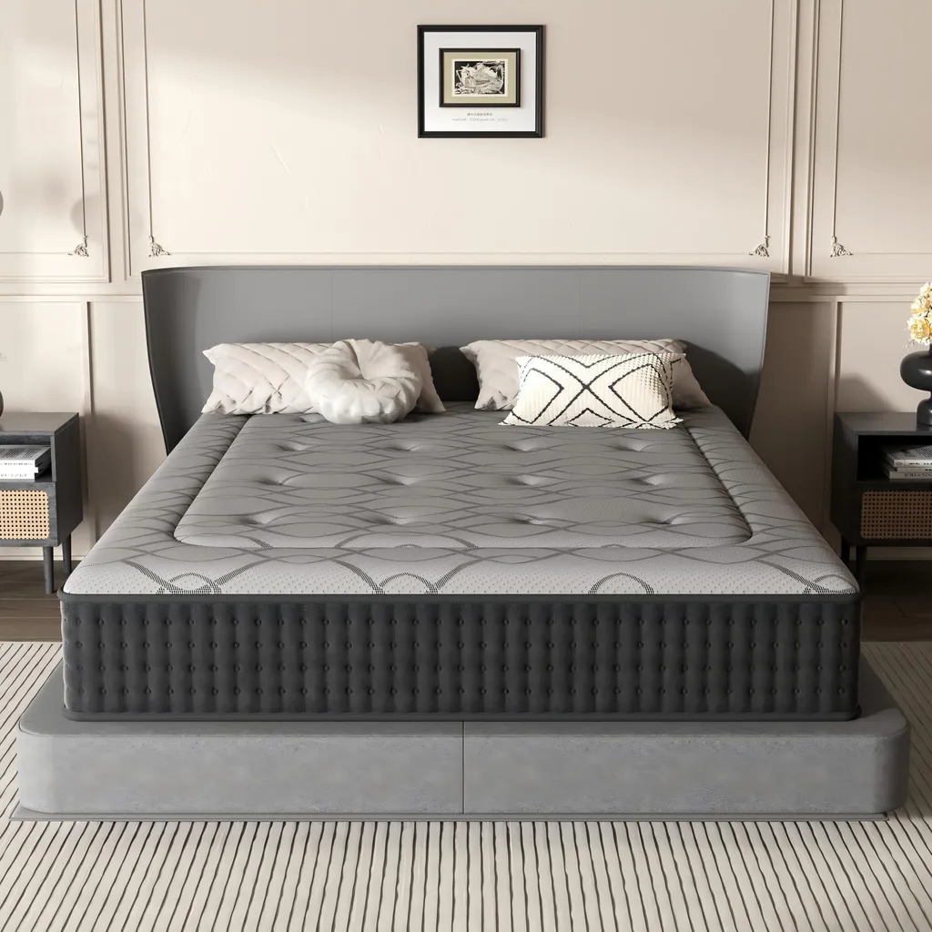 Matelas 90x190 cm Anti-Transpiration et Silencieux - Hybride Haute Qualité