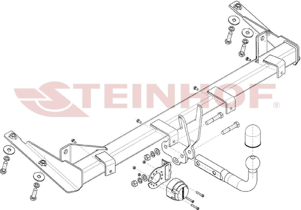 Z548289 Anhängerkupplung passend für VW Caddy IV 07/2015-2020 starr
