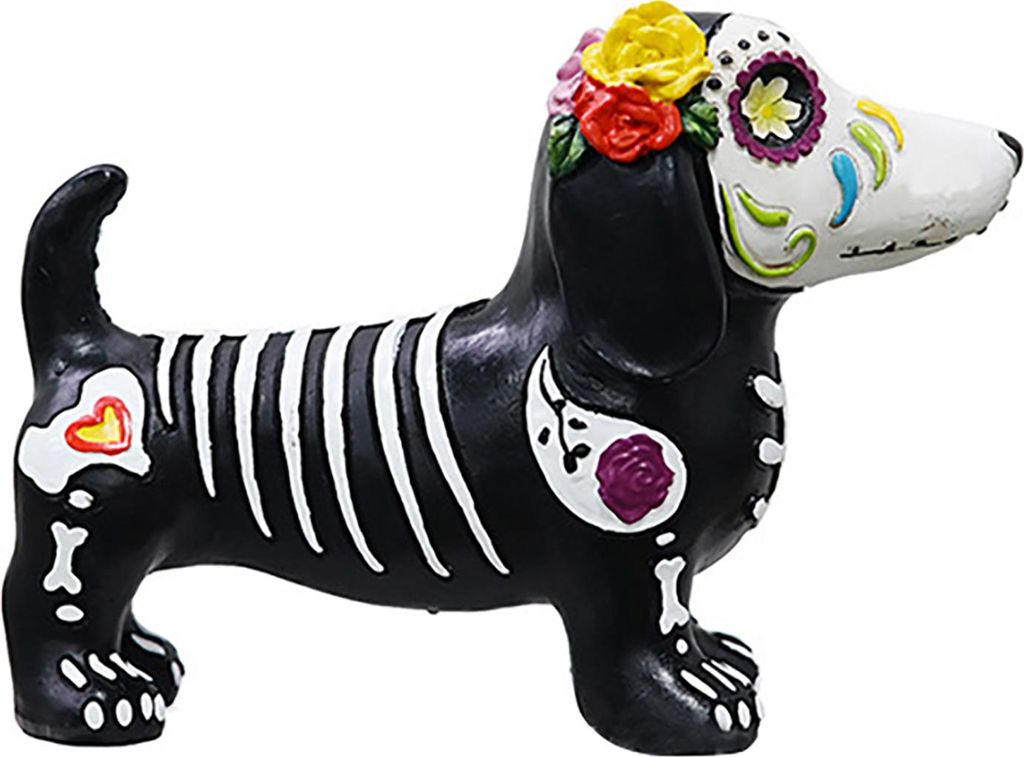 Halloween Ornament Skelett Katze Hund Form Harz Statue Indoor Outdoor Katze Skulptur Spukhaus Desktop Decor