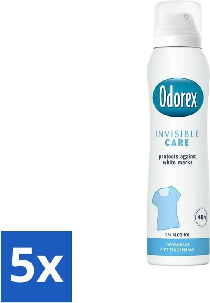 Odorex Deodorante Spray Invisible Care 150 ml - Confezione risparmio - 5 pezzi