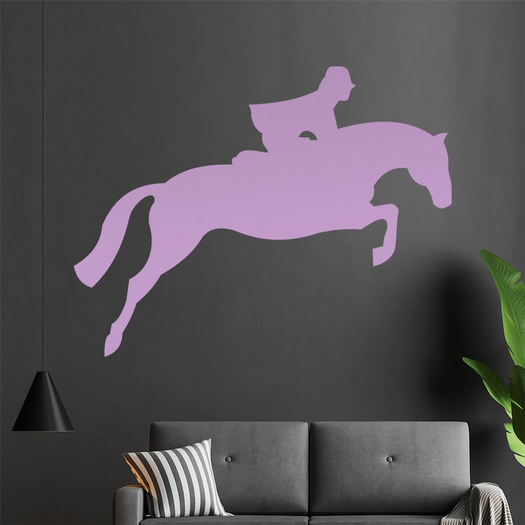 KIWISTAR Reiter Pferd - Pferdesport Wettkampf Wandtattoo in 6 Größen - Wandaufkleber Wall Sticker - Dekoration, Küche, Wohnzimmer, Schlafzimmer,...