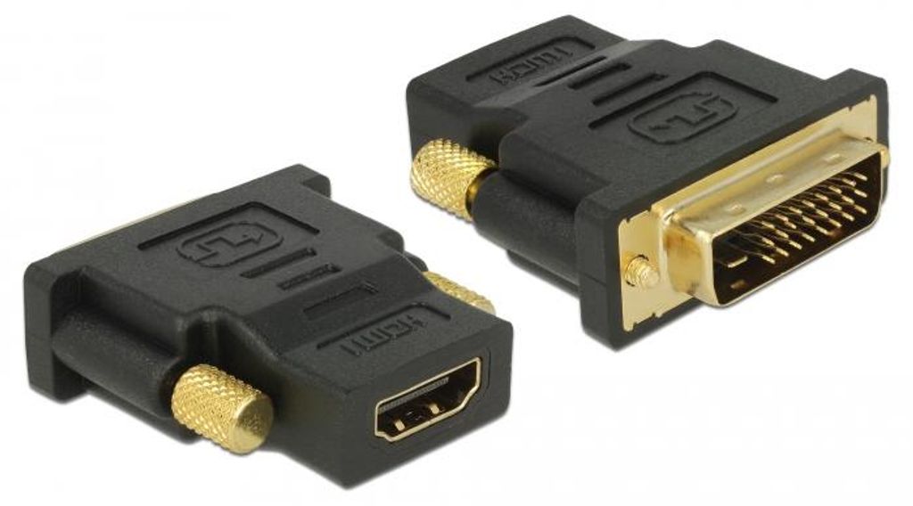 Delock Adapter DVI 24+1 pin male > HDMI female