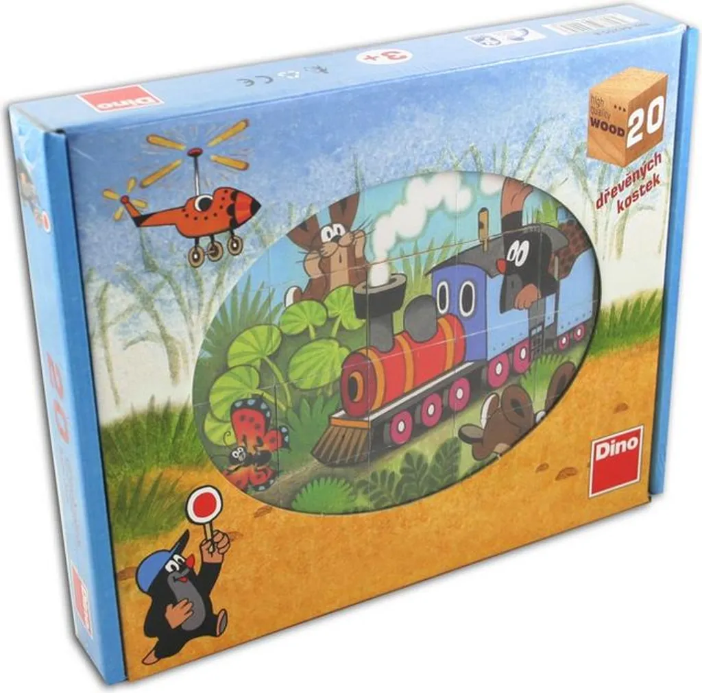 Jouet d'Éveil Krtek 20 Cubes : Apprendre les Transports en s'Amusant