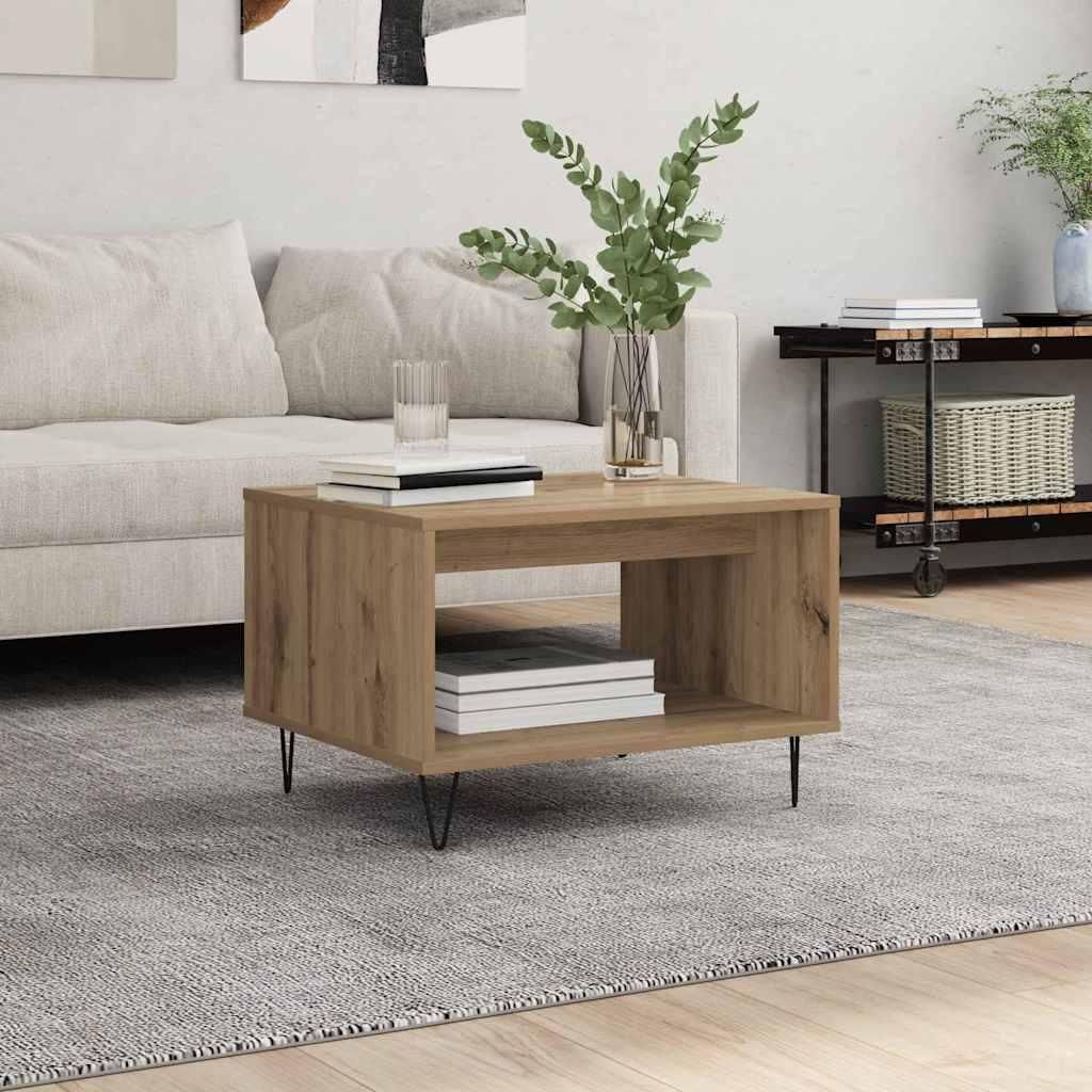 Möbel Couchtisch Eiche handwerklich 60 x 50 x 40 cm Produktbild 
