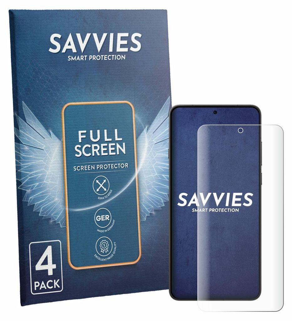 4x Savvies Fullscreen Schutzfolie für Oppo Find X9 Ultra Displayschutz Folie Fullcover Klar Transparent