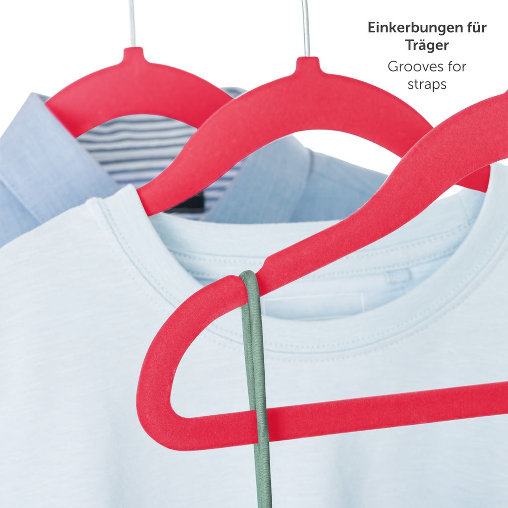 Blumtal 50er-Set Kleiderbügel für Kinder mit Samtbezug - Produktbild 7